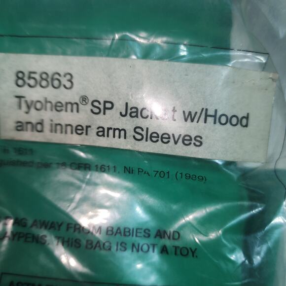 DUPONT NWT TYCHEM SP PROTECTIVE CLOTHING JACKET WITH HOOD - Picture 2 of 4